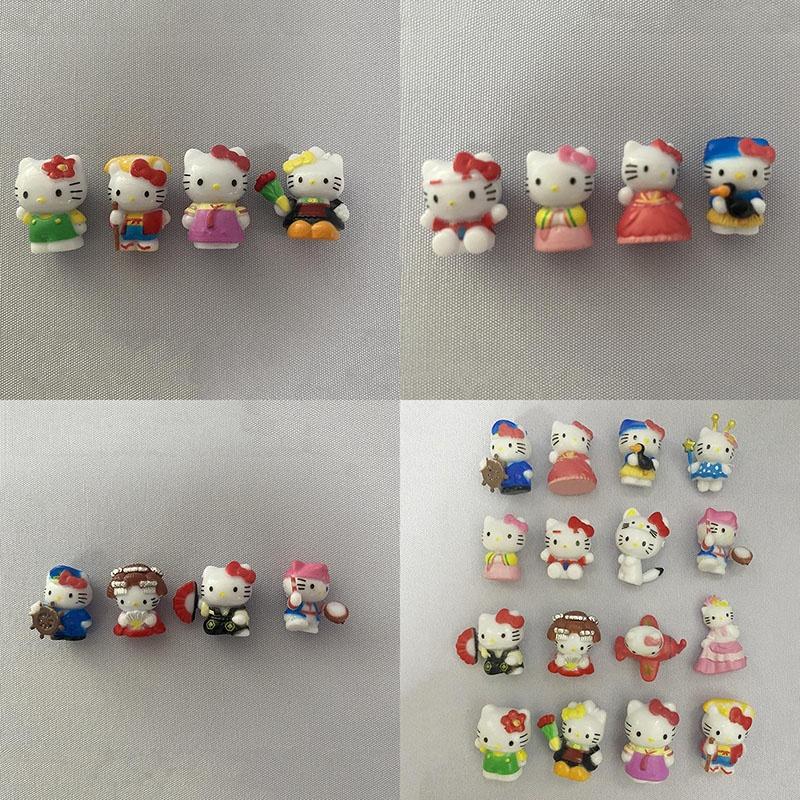 Hello Kitty Anime Cartoon Character Figure Set 16 Different Designs 3cm-4cm In Size