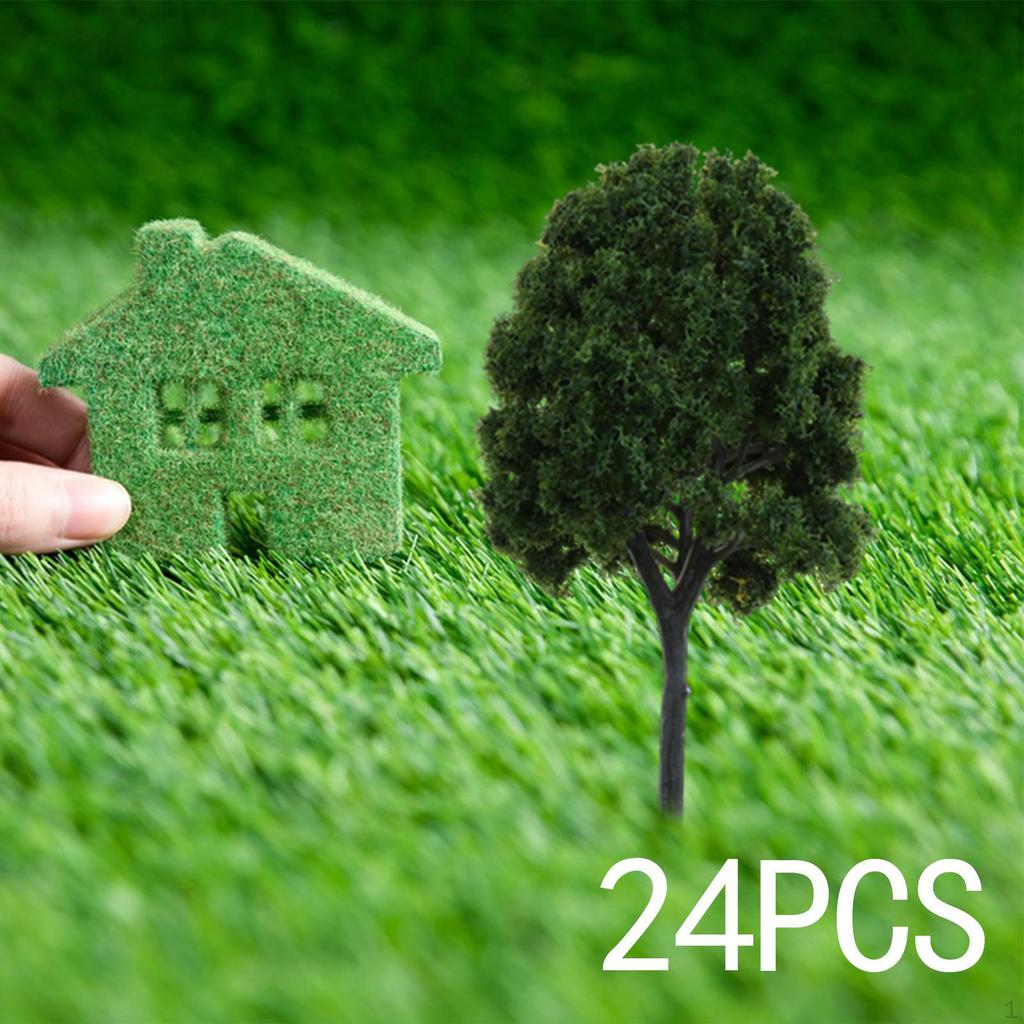 Model Green Trees Building Game Decor Layout Scenery Supplies Sculpture