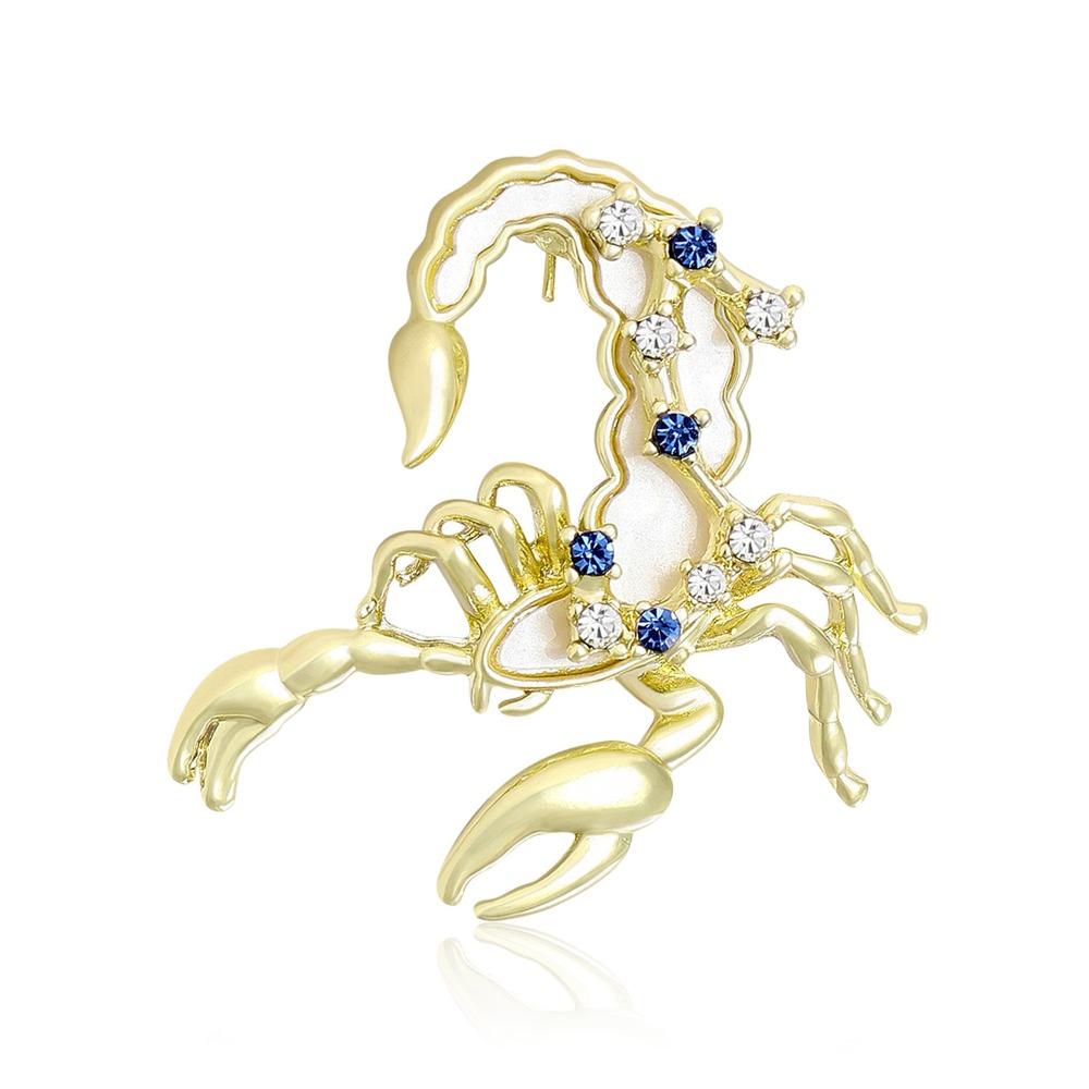 

Backpacks Decoration Scorpio Brooch Pin Rhinestone+Alloy Animal Badge Casual Outfits золотий