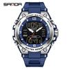 SANDA SD6252 Student Watch For Outdoor Sports Multifunctional Waterproof Should Be LED Men's Electronic Clock
