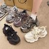 Black and white thick-soled heightening dad shoes autumn advanced breathable casual versatile dirt-resistant sports shoes women