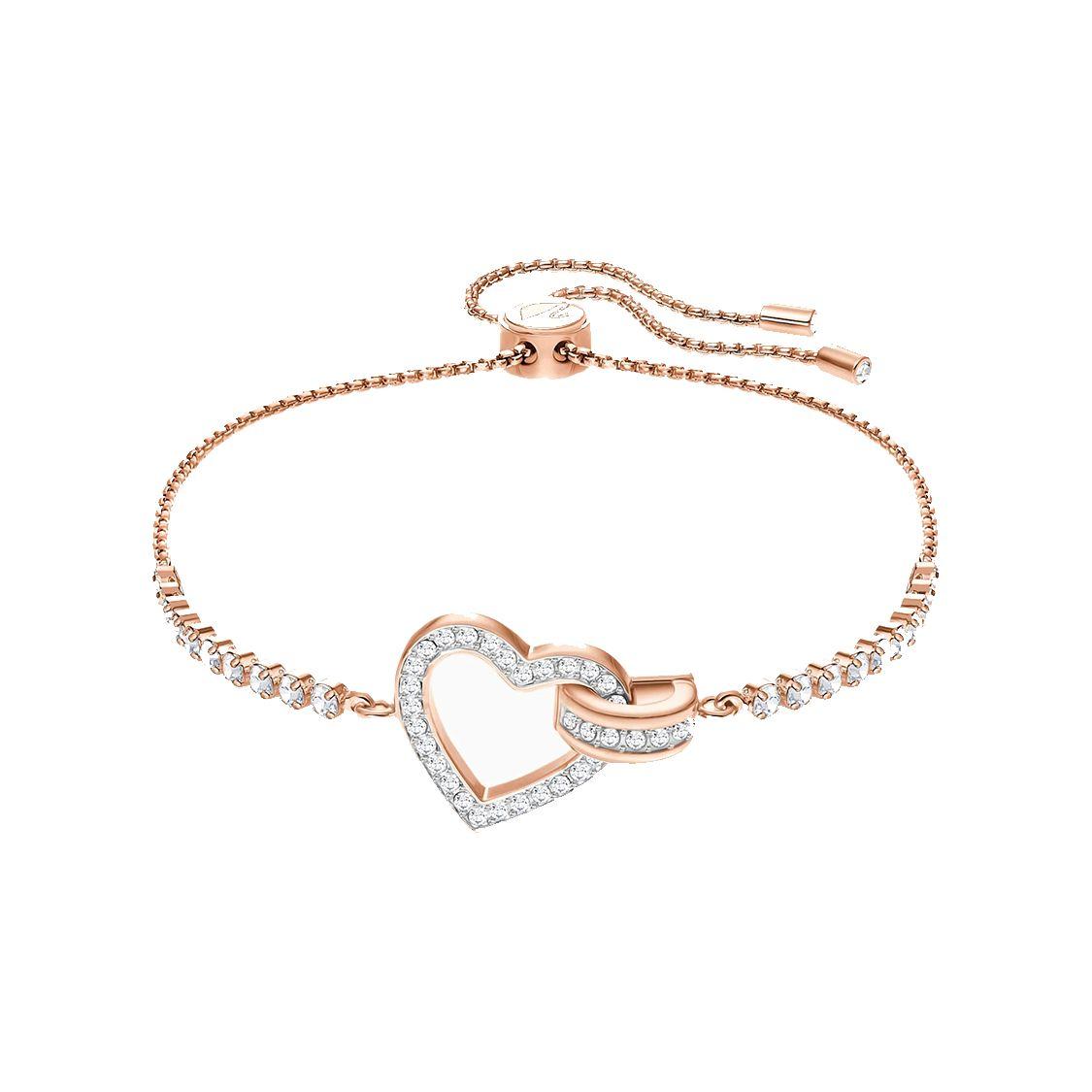 Swarovski Love Heart Bracelet Women bracelet Rose-Gold 5368541 Box (Random Color)