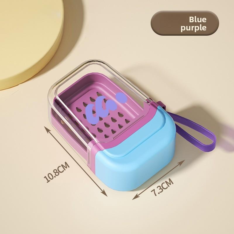 Portable Dopamine Soap Box With Lid For Travel And Storage