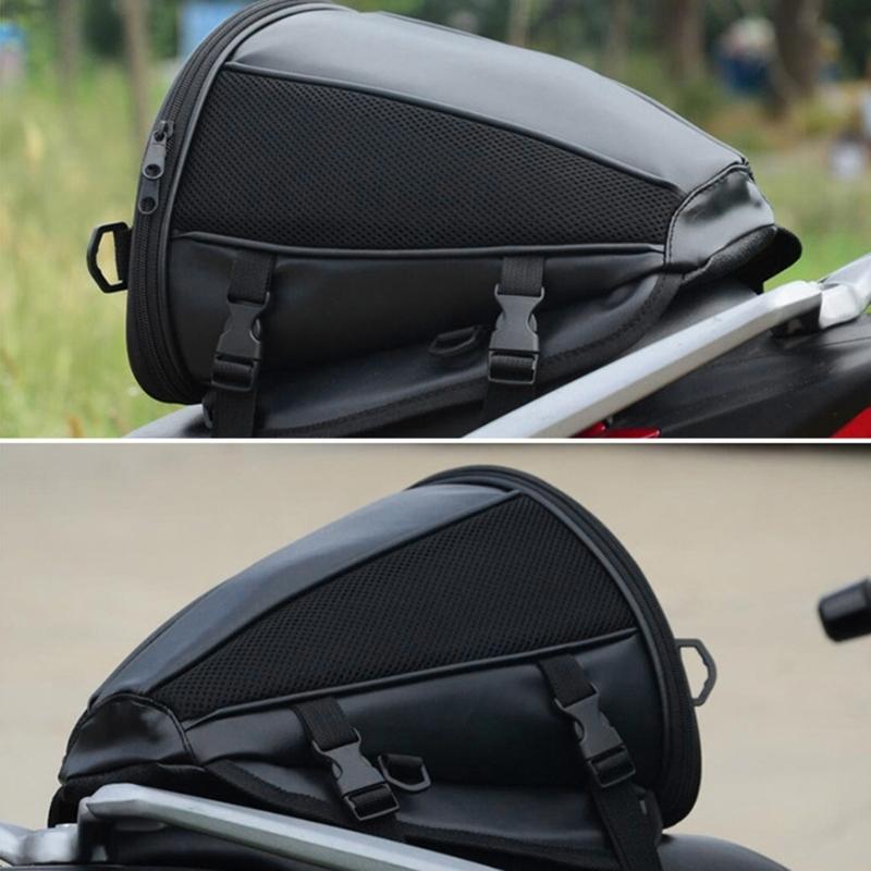 Motorcycle Storage Tail Bag Helmets Accessories Adjustable Rear Seats Pack with Inner Compartments for Organized Storage