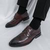 Gentleman New Designer Lace Up Business Formal Dress Brogues Derby Shoes For Men Casual Wedding Party Prom Homecoming Footwear