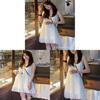 Elegant White Sleeveless Dress With Ruffle Collar For Summer Casual Wear