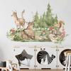 Cartoon Forest Animals Wall Stickers for Kids Rooms Children Baby Bedroom Livingroom Animals Home Decoration Wall Decals Poster