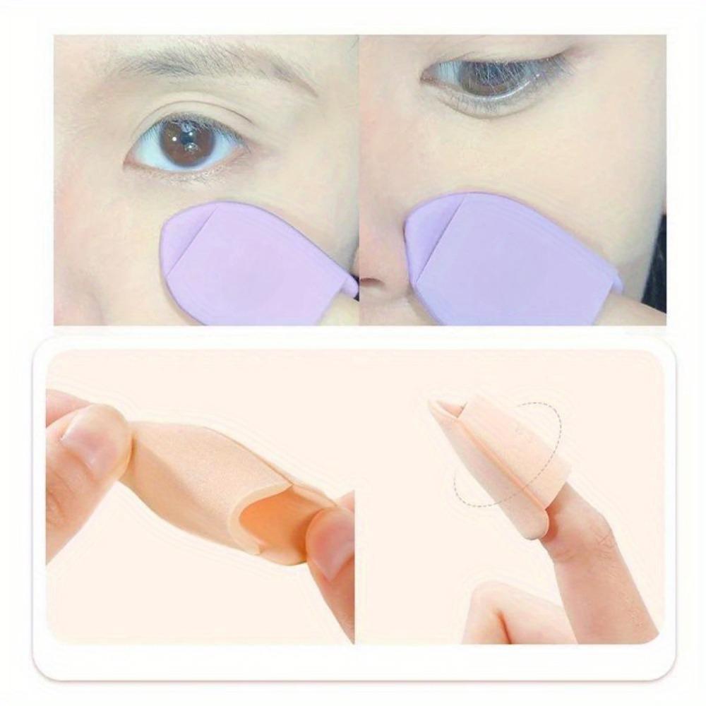 2 Pcs Finger Cot Powder Puff for Wet and Dry Use, Powder-free Air Cushion Liquid Foundation Concealer Finger Makeup Egg, Mild Texture, Hypoallergenic