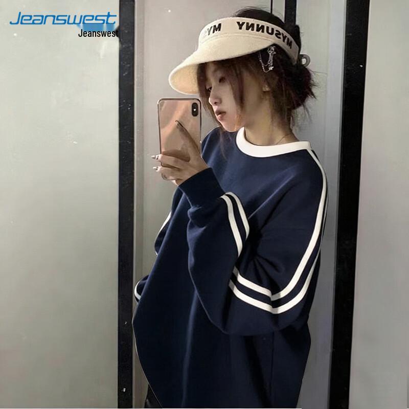 Jeanswest Women s Heavyweight Solid Crewneck Sweatshirt XL