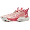 Li Ning Sonic Team Cny Shock Absorbing Wear Resistant Mid Top Basketball Shoes Men Sneakers Peach Orange Coral-Pink ABPT057-3