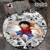 שטיח עגול One Piece שטיח שטיח לסלון חדר שינה ספה חדר משחקים עיצוב שטיחון רצפה מונע החלקה