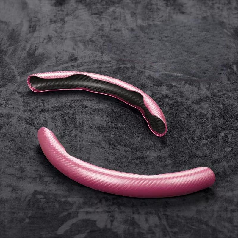 Universal Non-Slip Carbon Fiber Car Steering Cover Steering Wheel Booster Cover for Car Anti-skid Accessories