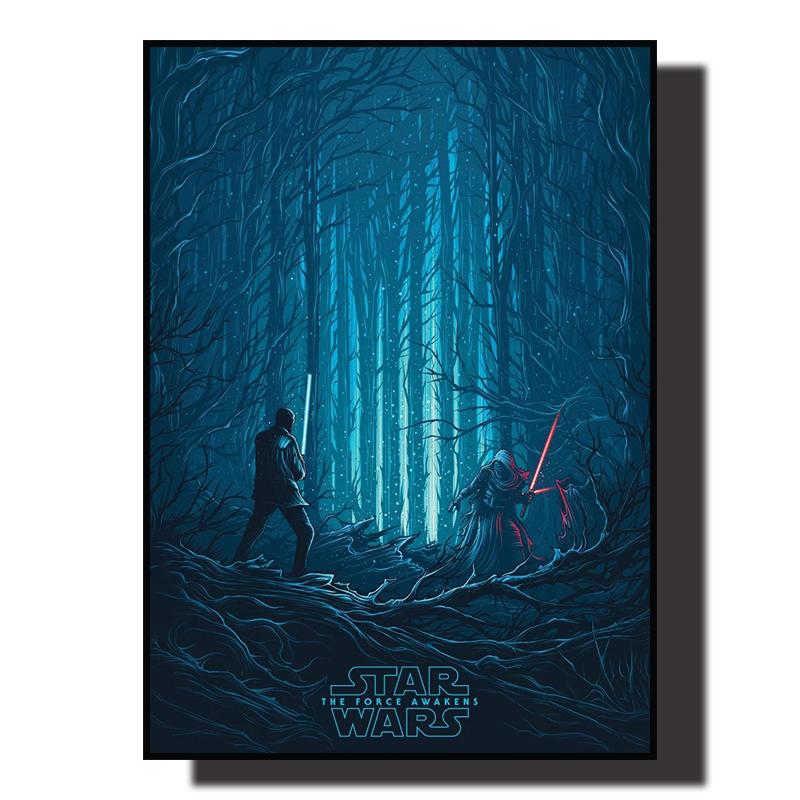 Star Wars Leinwand Dekoratives Gemälde Filmkunst Wandbild Retro Poster Moderne Heimwanddekoration Geschenk und Druck Ästhetik