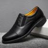Leather Shoes Men's Spring New Business Black Versatile Men's Shoes Men's Three-joint Leather Shoes Casual Men's Leather Shoes