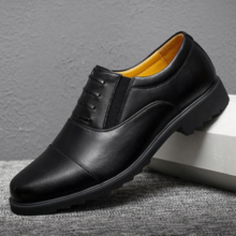 Leather Shoes Men's Spring New Business Black Versatile Men's Shoes Men's Three-joint Leather Shoes Casual Men's Leather Shoes