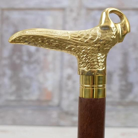 93,98 cm Messing Schwanengriff Gehstock Holz- und Messingstock Gehstock Geschenk für Großvater