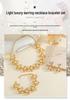 Elegant Rhinestone & Faux Pearl Necklace and Earring Set for Brides & Formal Wear