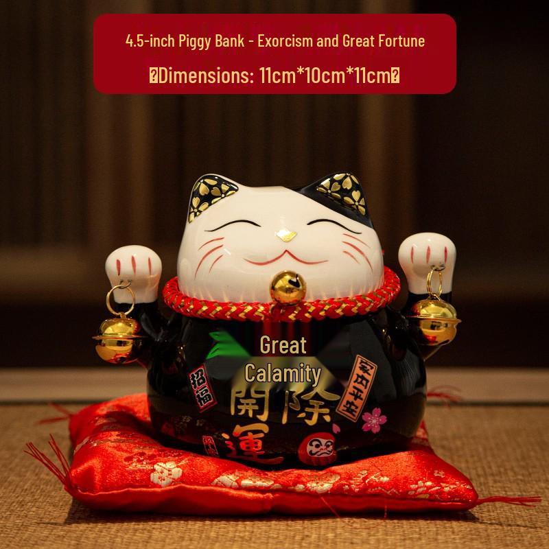 Lucky Cat Ceramic Ornaments - Cute Cartoon Decorations & Creative Gifts