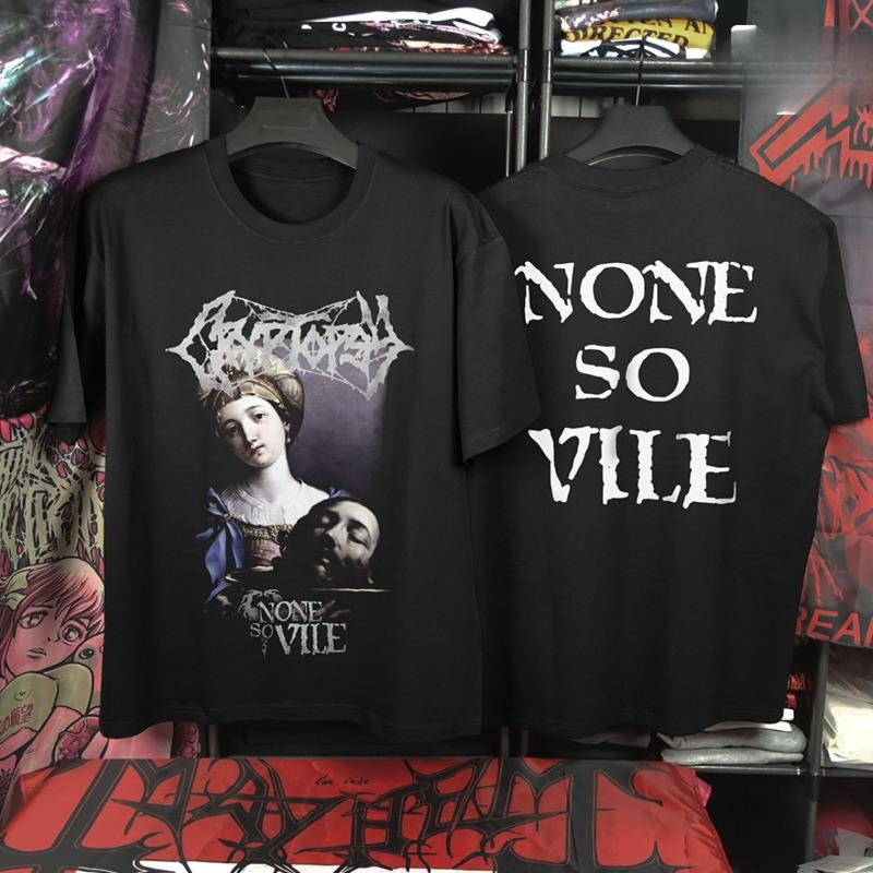 2025 Cryptopsy Canadian Band 100%Cotton T-Shirt Men Summer Fashion Street Trend Short Sleeve  Comfortable Loose Men's Clothing