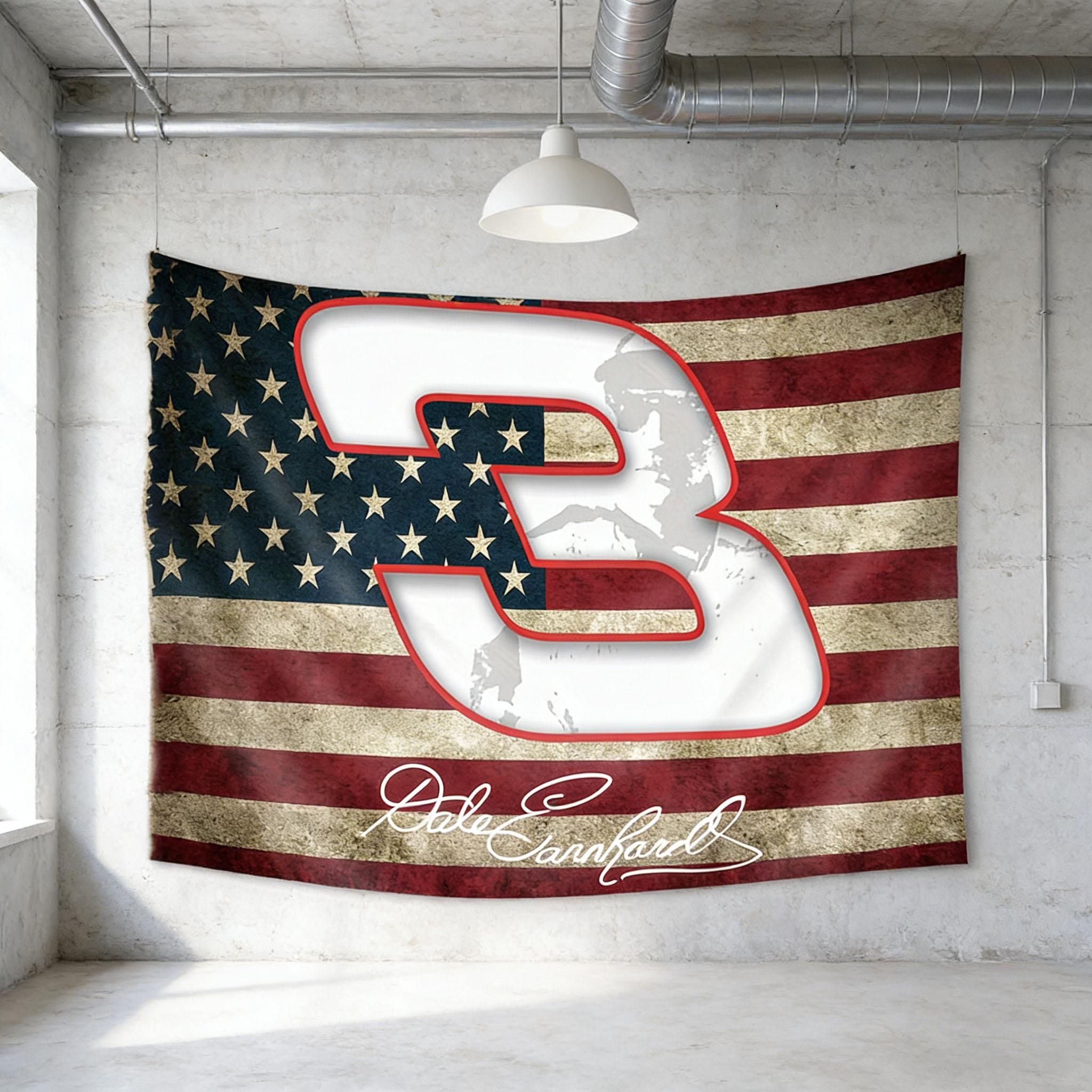 

Dale Earnhardt Sr 3 Flag Banner Available in 23ft 35ft SingleSided Print Indoor Outdoor Home Wall Decor for Fans 74x94cm(29x37in)