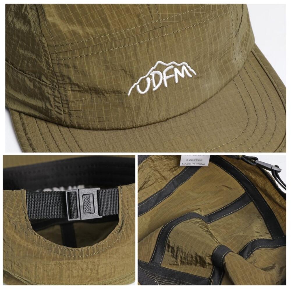 5 Panel Short Brim Letter Embroidered Baseball Cap, Mesh Quick‑Dry Solid Hat For Men Women Outdoor Sports Fashion Headwear
