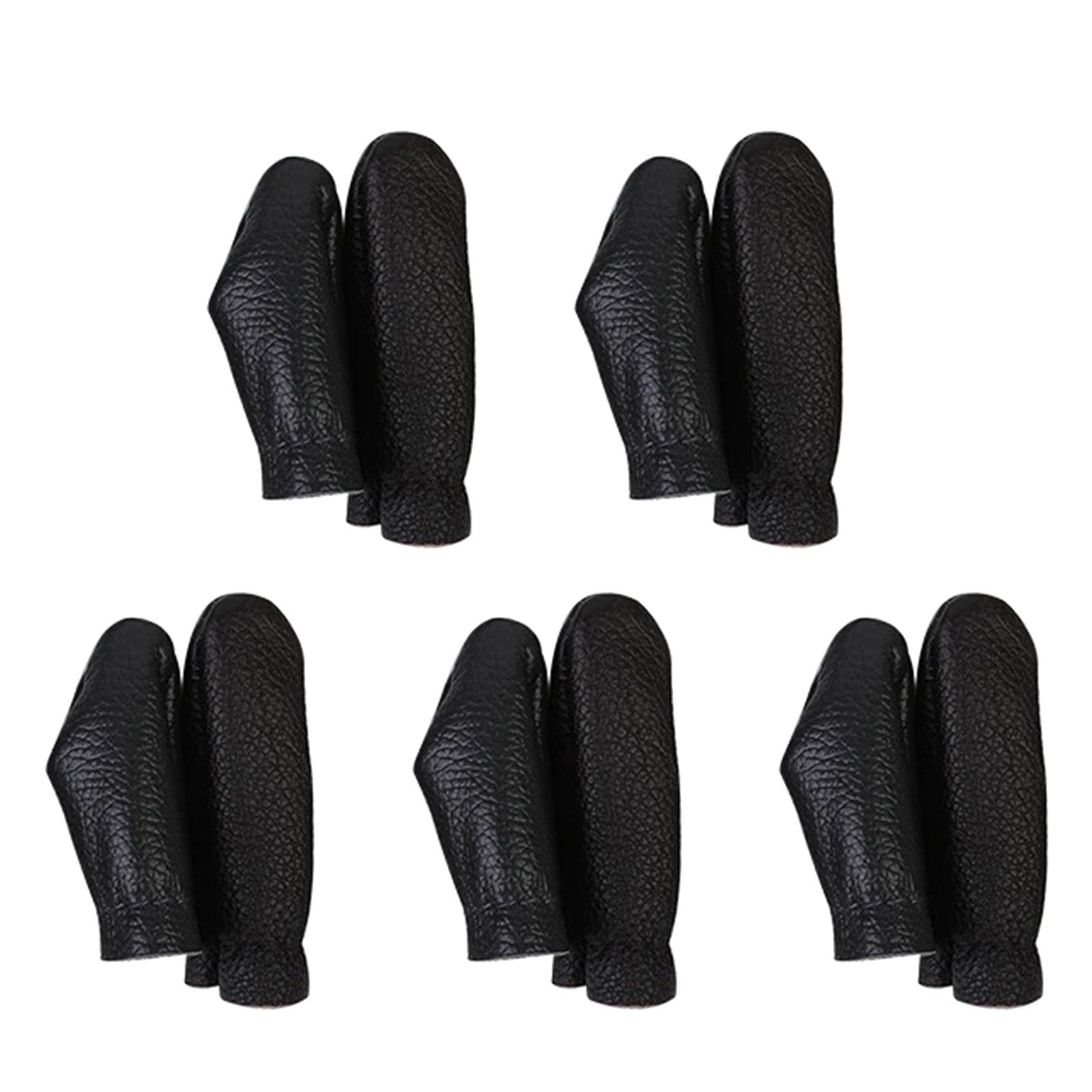 

5 Sets/10Sets Thumb and Index Finger Thimble Durable Leather Thimble Finger Protector Leather Finger Cots for Sewing A