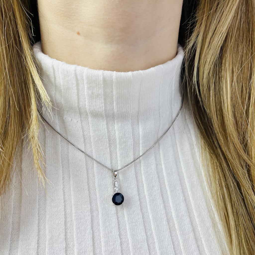 Sølv anheng med safir 2.183ct (2104520)