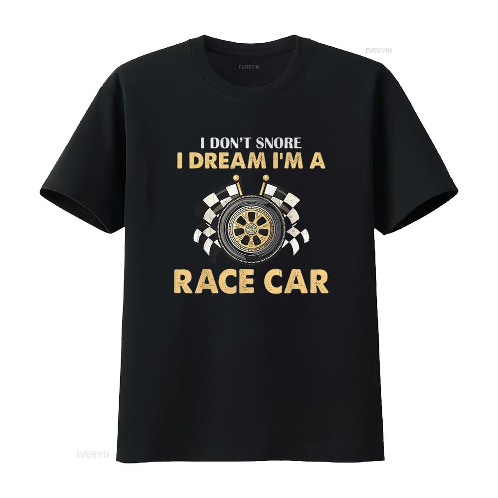I Don t Snore Dream m A Racecar Funny Mens Shirt Black Large vintage Washed graphic Unisex Soft Comfortable streetwear fashion