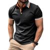 Men’s T-shirts Color Block Short Sleeves Polo Shirts Lapel Collar Tops Daily Casual Summer Menswear Tennis Golf Shirt