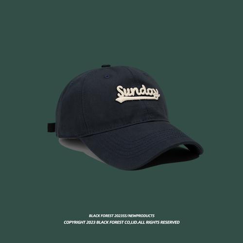 Hat Brim Tall Crown Baseball Cap round Face Suitable Hat Female Face-Looking Small Peaked Cap Male