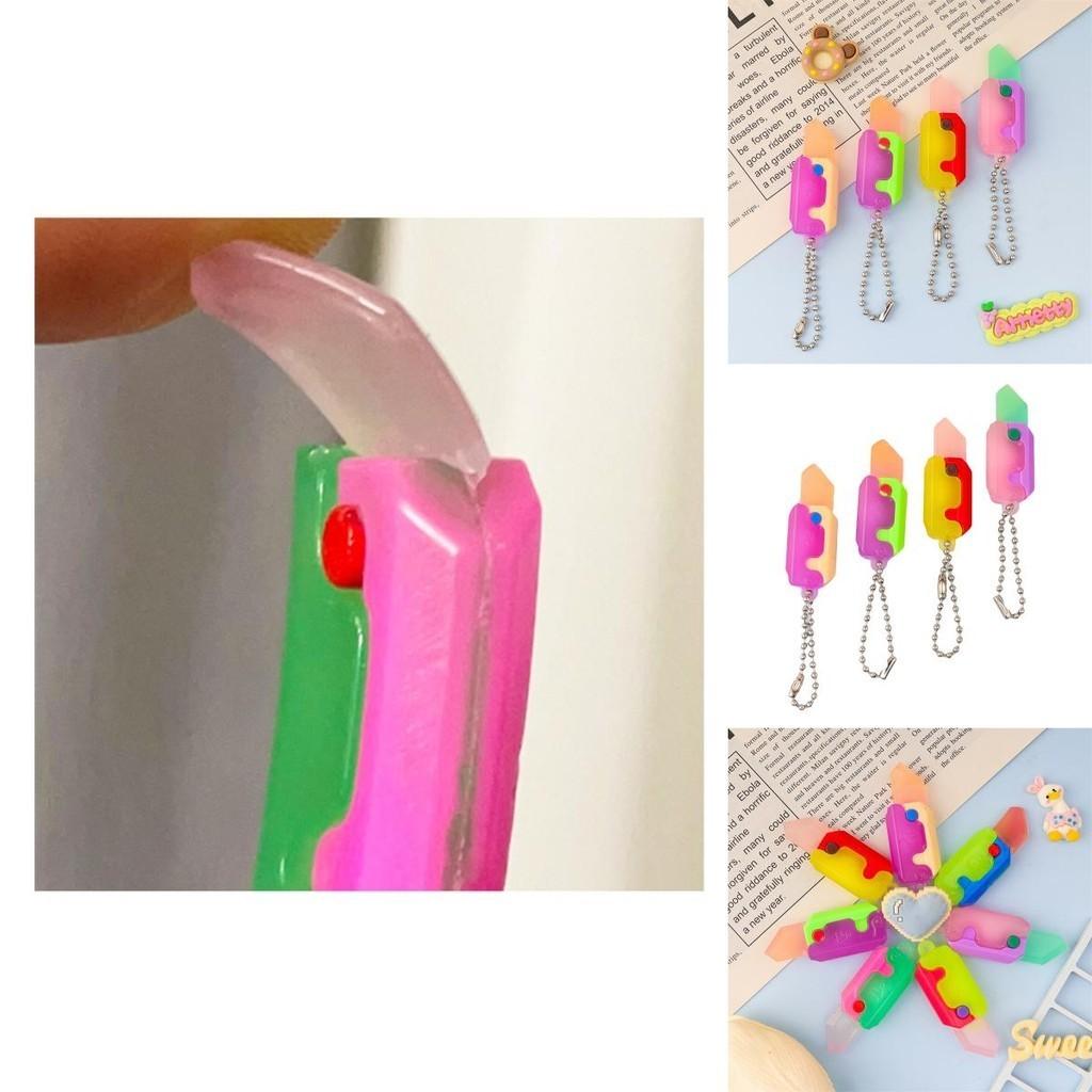 Hot-selling Mini Carrot Knife Keychain Fun Key Pendant Decompression Toy Banana Butterfly Knife Soft Rubber Material