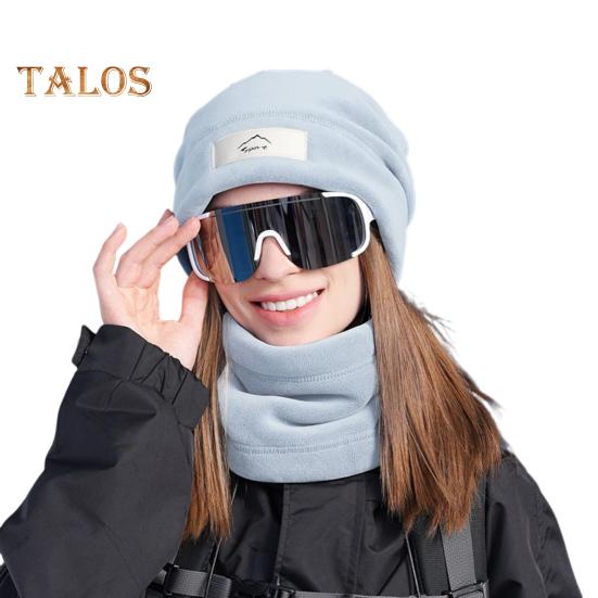 

2 шт./комплект унисекс зимний шарф шапка комплект толстый вязаный теплый нескользящий эластичный ухо защита ветрозащитная шапка зимняя на открытом воздухе велоспорт катание на лыжах утеплитель для шеи шапка светло-синий