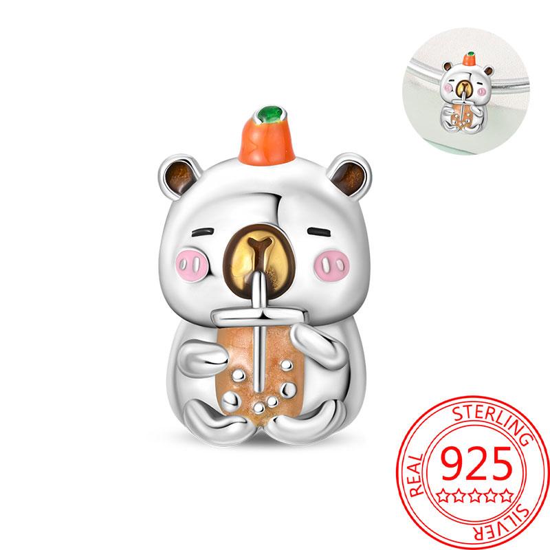 Copper Metal Charm Bead Component Bead Component Crown Lion Frog Charm Bead Component Compatible With Bracelet High Quality Fine Jewelry Authentic