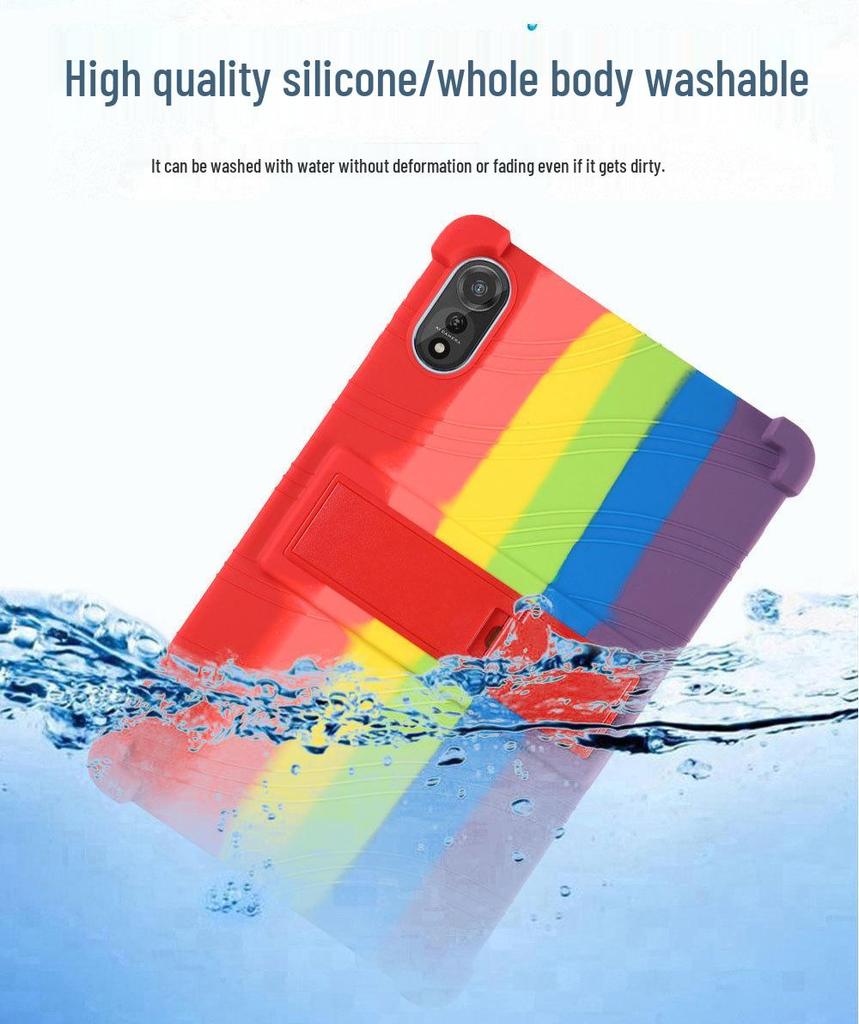 Blackview Mega 2 Tablet Case 2024, 12" Drop-proof Silicone with Stand