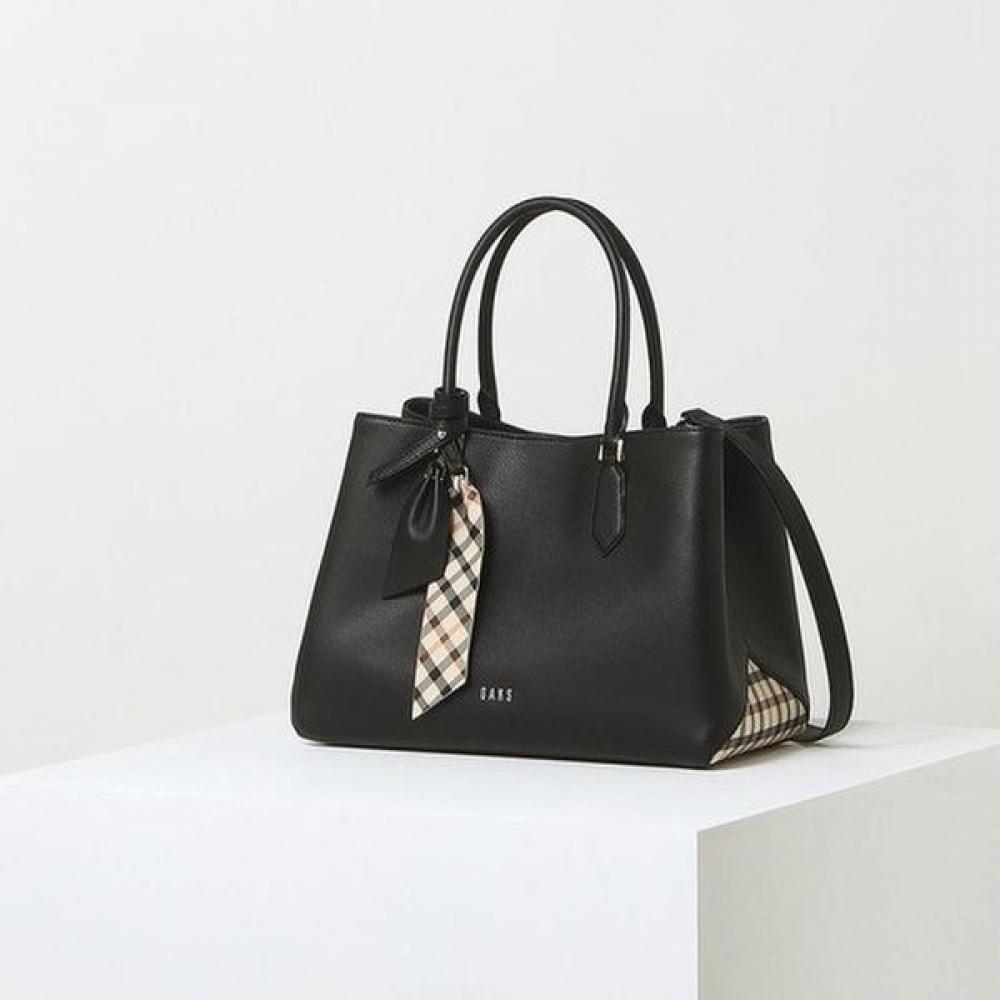 

Daks Cowhide Tote Bag With Black Check Pattern Dcba6f122bk Single option