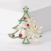 Stylish Festive Tree Jewelry Pin Sturdy Alloy Design Secure Clasp Brooch Perfect For Holiday Outfits And Gatherings