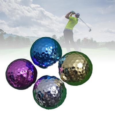 Lehké golfové tréninkové míčky Dvouvrstvé pokovené golfové míčky Profesionální golfový míček pro vnitřní i venkovní trénink