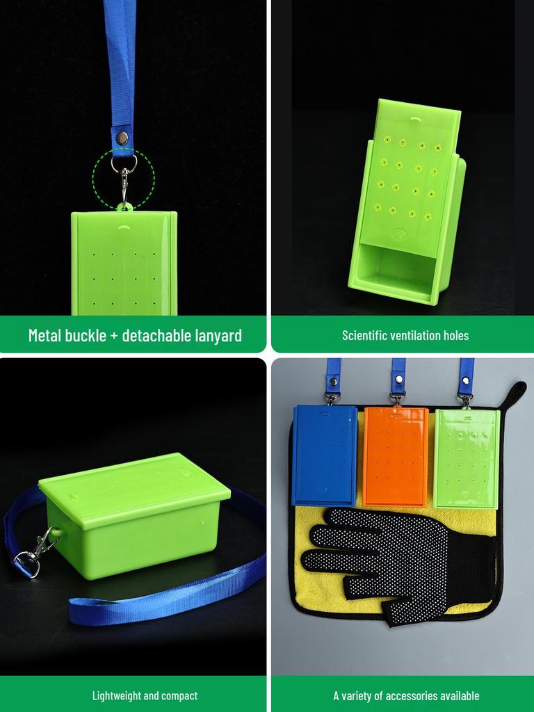 Multifunctional Breathable Hanging Neck Red Worm Box for Fishing Live Bait