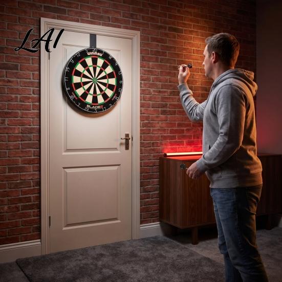 Dart Board Door Hanger Dartboard Holder Durable Stainless Steel Wall Hanging Bracket Easy Professional Hardware Installation with EVA Pads