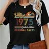 Vintage 1975 Funny 50Th Birthday Gifts 50 Years Old Retro Print T-Shirt Short Sleeve Crew Neck Casual Top for Summer & Spring