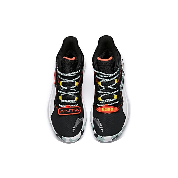 New Anta Slip Resistant, Abrasion Resistant, Breathable Mid Top Basketball Shoes Men's 112041621-1