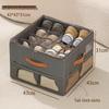 Large-Capacity Transparent Shoe Storage Box with Lid, Foldable 12-Grid Organizer, Dustproof.