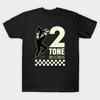 Men Black Print T-shirt Vinatge The Specials 2 Tone Records No-Cut Transfer Paper Print Cotton Tshirt