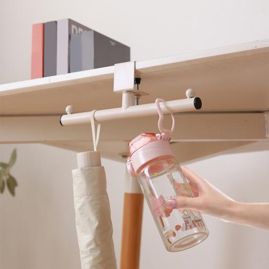 Desk Mount Hook Backpack Hanger Strong Load-bearing Simple Installation Adjustable Clamp-on Under-Desk Hanger Hook