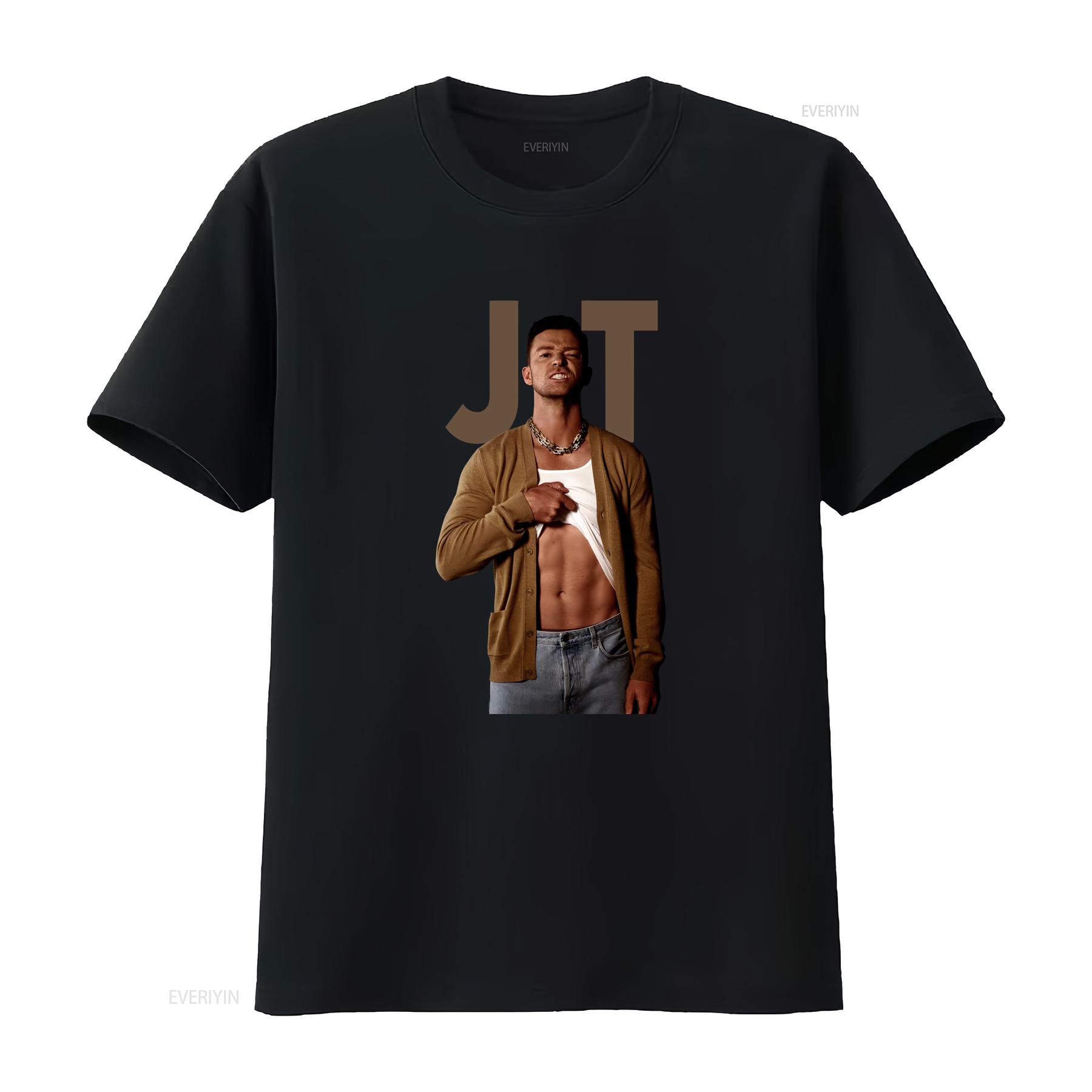 Justin Timberlake 90er Vintage T-Shirt Tour 2024 Baumwolle vintage Gewaschen Weich Lässig Unisex streetwear Grafik Leicht Atmungsaktiv 2XL