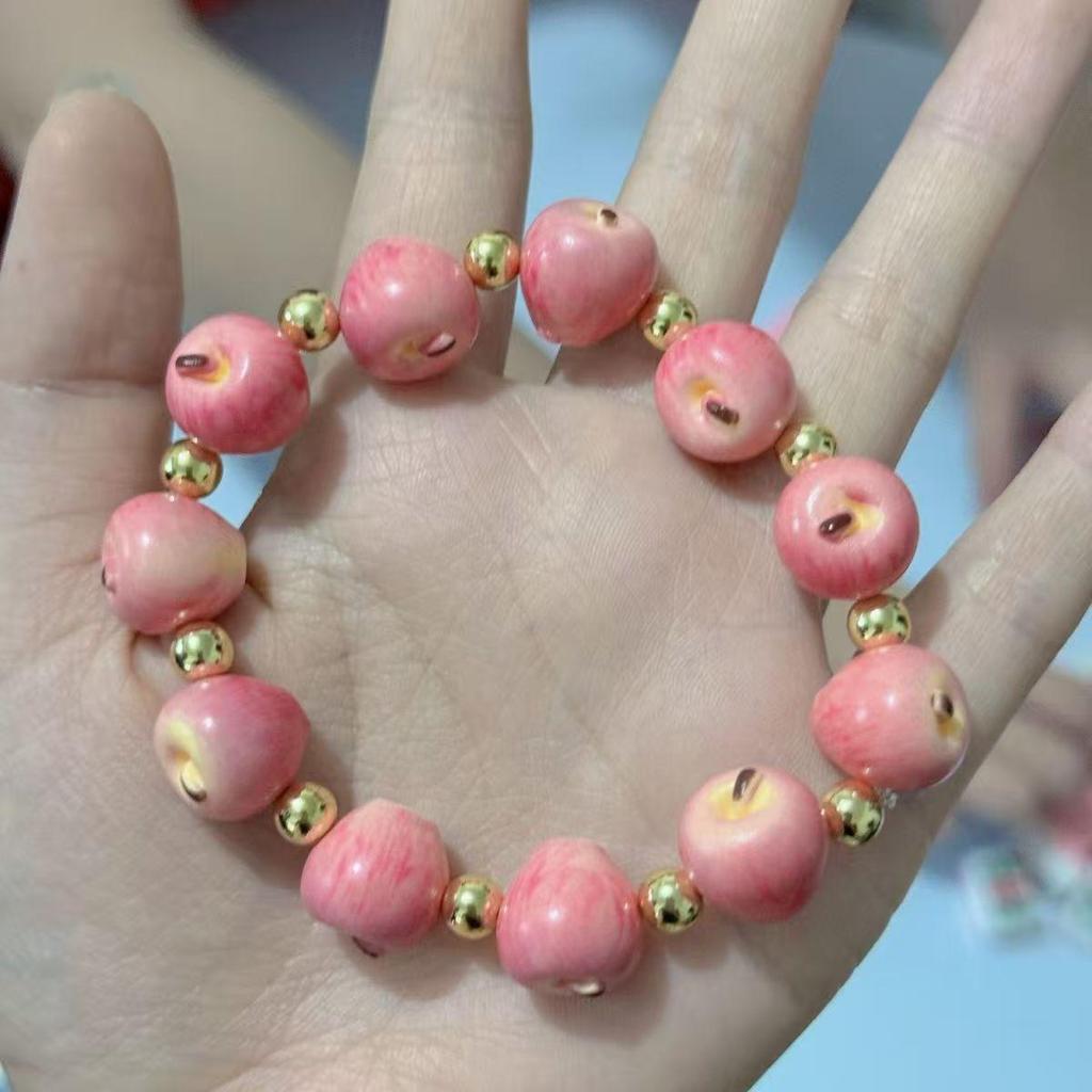 Trendy Apple-Themed Summer Bracelet - Creative Gift for Couples and Friends