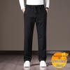 VEE KELLEN Men's Wool-Blend Straight-Leg Elastic Waist Casual Pants