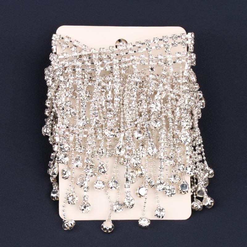 Super Sparkle Rhinestone Tassel Pendant & Diamond Claw Chain for DIY Clothing & Hat Accessories