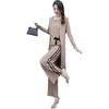 2023 Women's Fashion Three-Piece Set: Wide-Leg Pants, Temperament Coat & Casual Crop Top