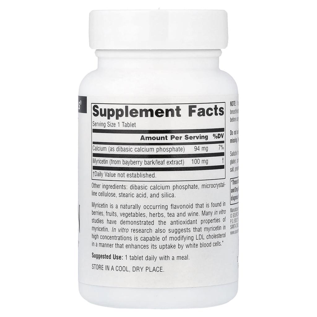 Source Naturals, Myricetin, 100 mg, 60 Tablets